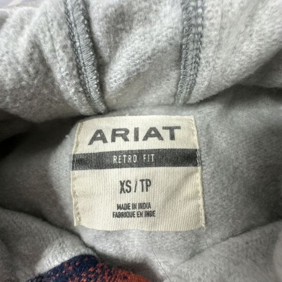 Ariat Retro Fit Hasslehoff Shacket Red Gray Plaid Flannel Hooded Jacket Kids XS - Picture 3 of 12